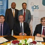 Ebrahim Janahi, CEO of IPS signing cooperation agreement